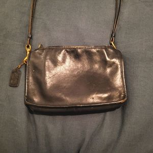 Vintage black Coach cross-body purse